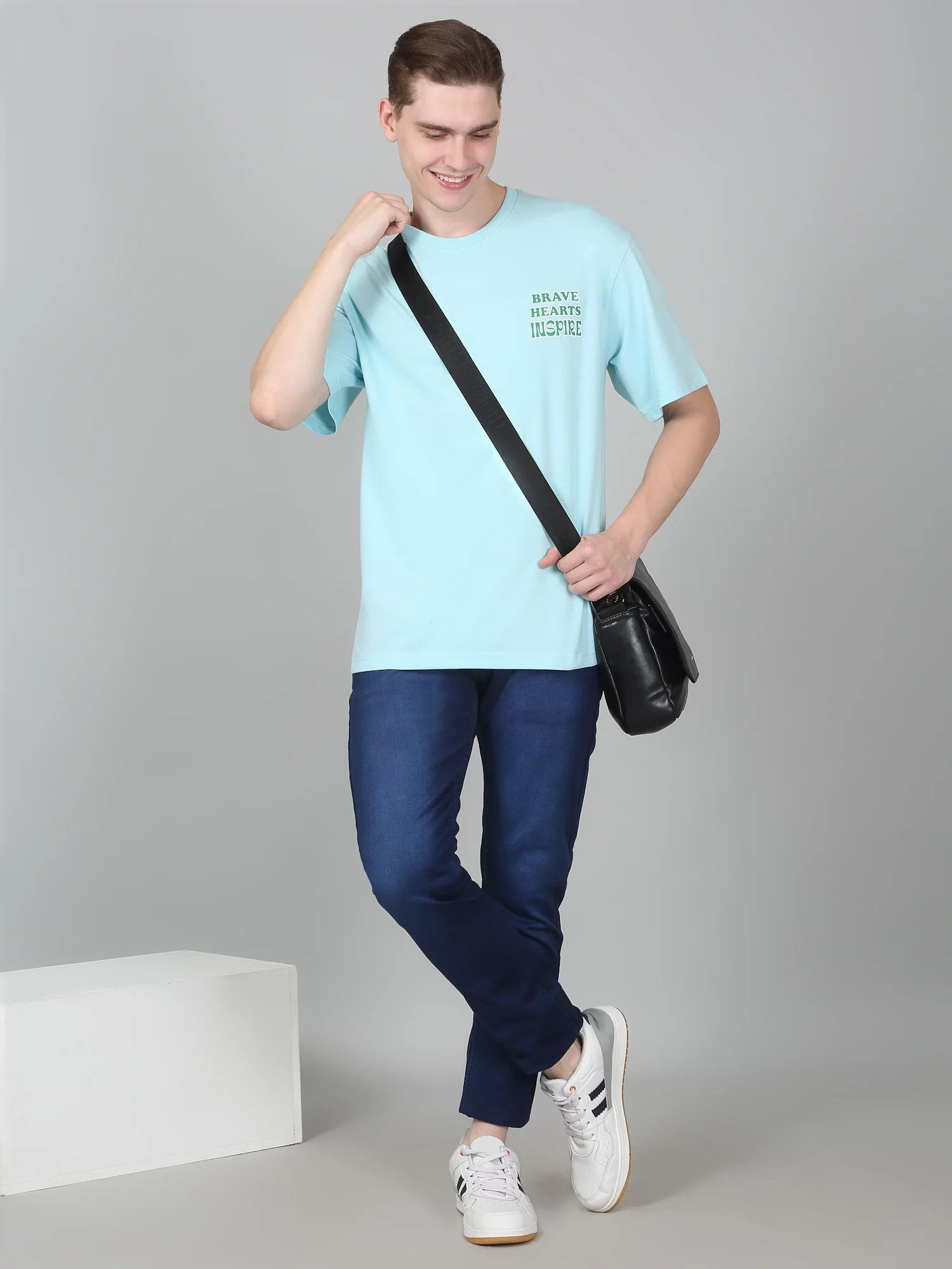 T-Shirt for Men | Breathable & Soft with Color Fastness Regular Fit Round Neck Poly Cotton Fabric Printed Pattern - Image 6